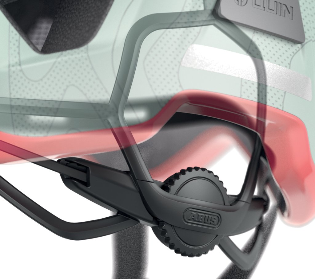 Nahaufnahme Einstellrädchen Fahrradhelm