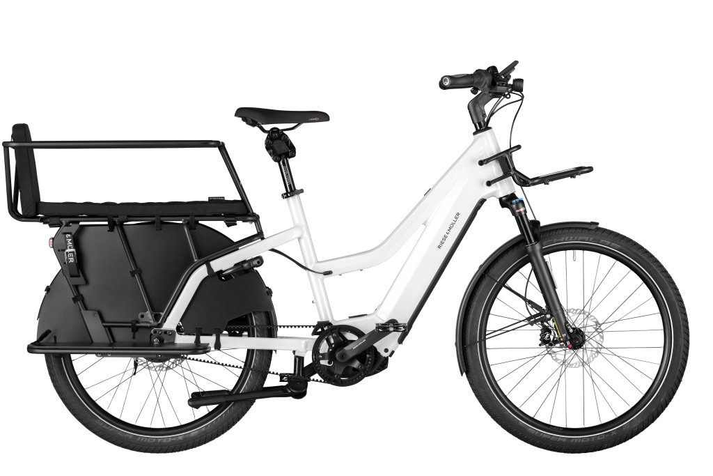 E-Bike mit längerem Gepäckträger