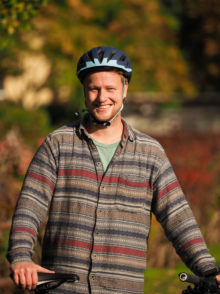 Porträt des Fahrradjournalisten Sebastian Gengenbach.