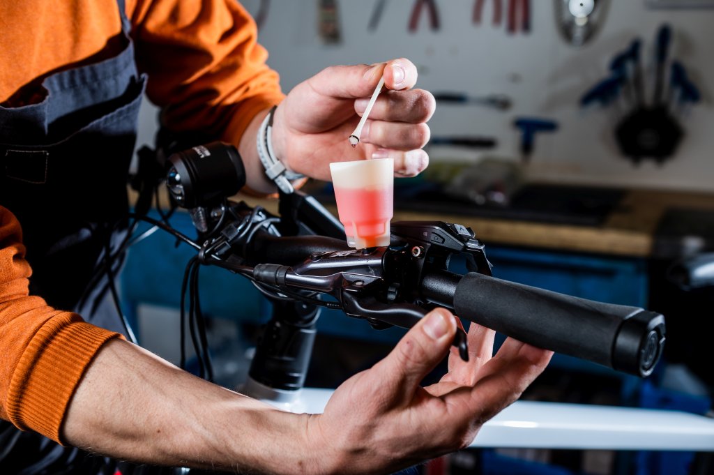 Entlüftung einer Fahrradbremse