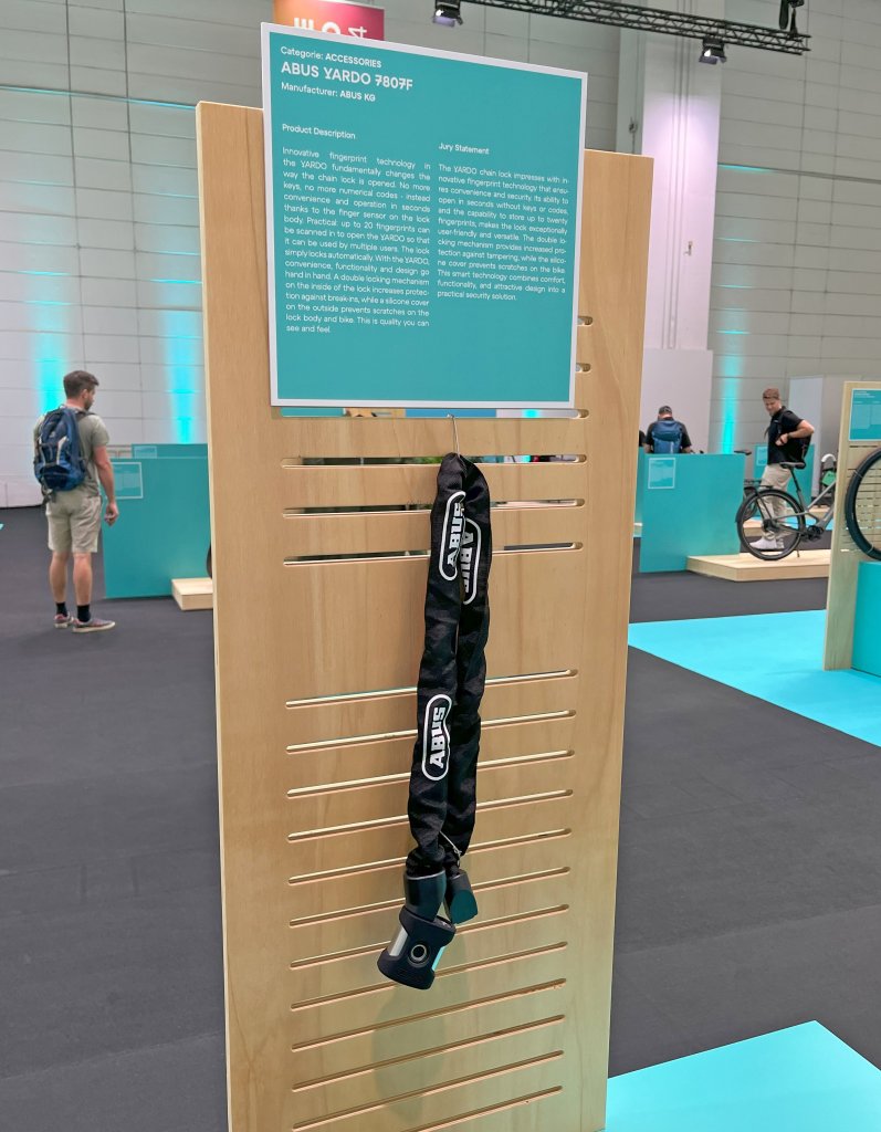 Fahrradschloss von Abus auf der Eurobike.