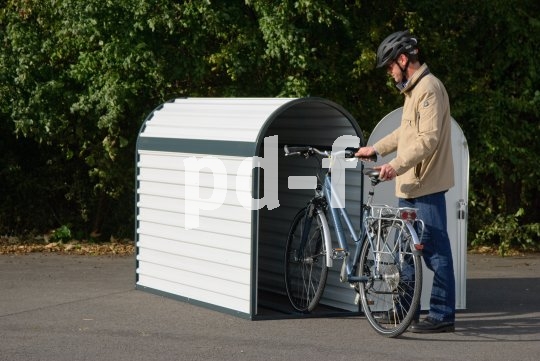 Nicht jeder will seinem Fahrrad dauerhaftes Draußenstehen zumuten. Ist im Haus kein Platz, bietet sich eine Parkbox als Alternative an. 