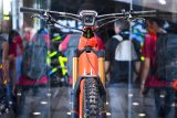 Die Fahrradmesse Eurobike wird zur Präsentation von Neuheiten und Weltpremieren genutzt. Hier das neue E-MTB "Flyon Nduro 10.0" von Haibike.